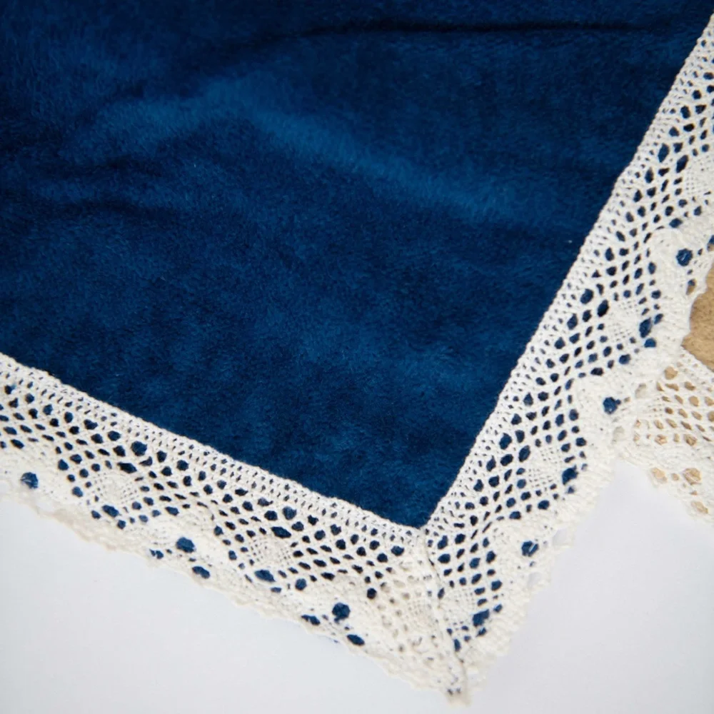 Vintage Terry Cloth & Lace Hand Towels/Placemats Set of 3